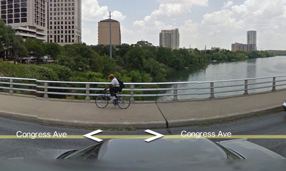 There are ghost cars all over these highways, you know. Curved Bridge Railing